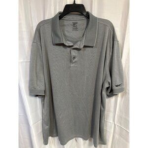 Reebok Men's Gray Short Sleeve Speedwick Polo Shirt 3XLT